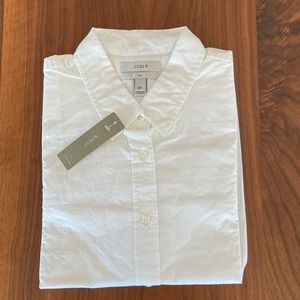 NWT J. Crew White Poplin Shirt